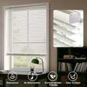 LazBlinds Cordless Beige 1 Light Filtering Vinyl Mini Blinds, 34.5" W x 64" H Horizontal Window Blinds for Home, Cordless Shades for Indoor Windows