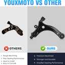 Front Lower Control Arms Suspension Kit Fit for Chevrolet Impala 2000-2013, for Monte Carlo 2000-2007, Fit for Buick Lacrosse Allure 2005-2009, Century 1997-2005, Regal 1997-2004, 1998-2002 Intrigue