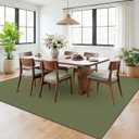 KOZYFLY 6x9 Dining Room Rugs, Washable Area Rug for Living Room, Non Slip Rugs for Bedroom, Braided Floor Carpet for Nursery, Office, Cotton Rug Home Indoor Decor, Olive Green/Earthy Green