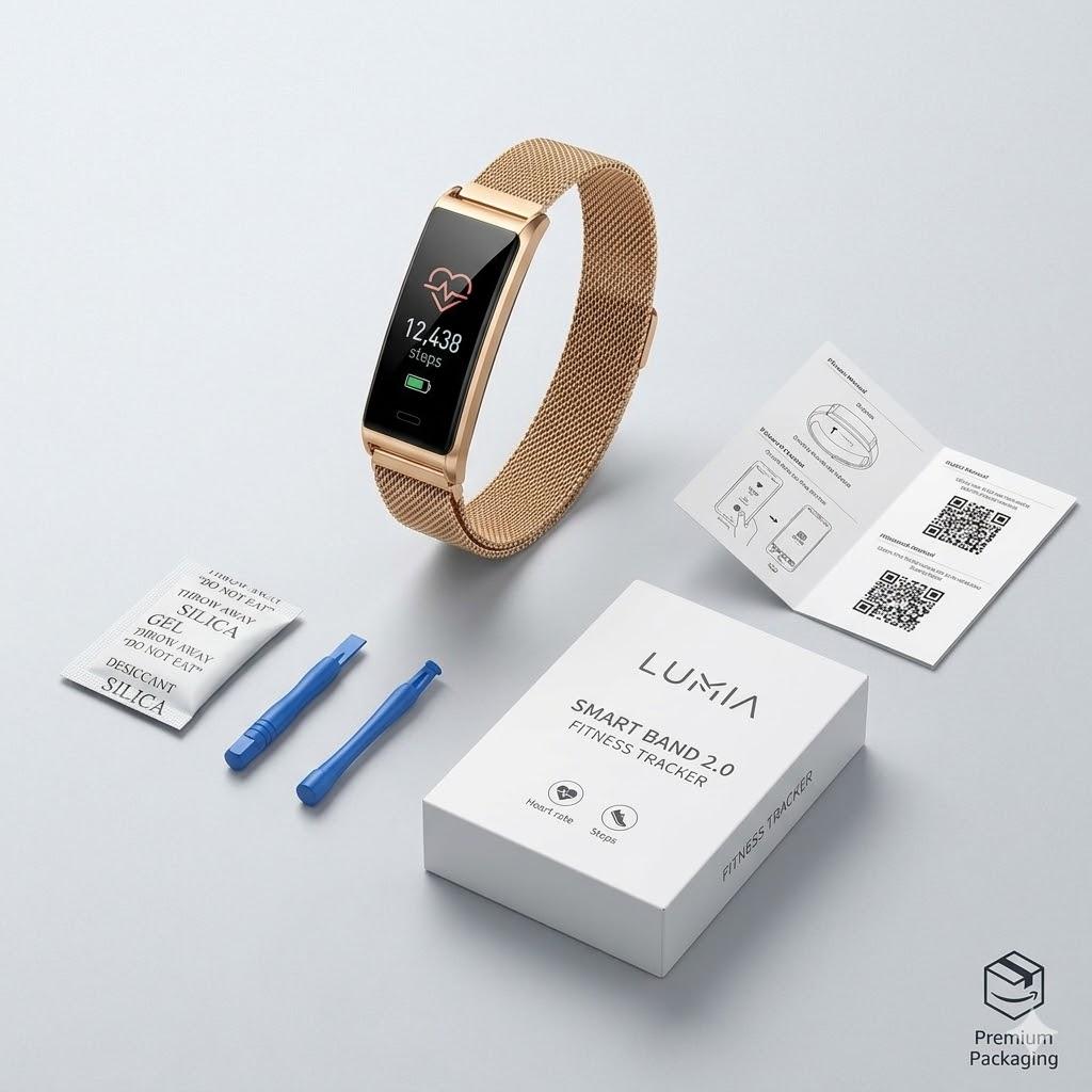 Smart Bracelet,Activity&Fitness Trackers,Touch Screen/Sleep Tracker/Heart Rate/Blood Oxygen,5ATM Waterproof,Multiple Sports Modes,Free App for iOS Android (Steel Belt, Black)