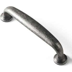 Goo-Ki 6 Pack Weathered Nickel Drawer Handles, 3-3/4'' (96mm) c-c Antique Iron Cabinet Pulls Handle Vintage Retro Bar Pull Kitchen Hardware for Cupboard Bathroom