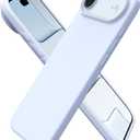 ORNARTO for iPhone Air Case 6.5", Slim Liquid Silicone 3 Layers Soft Gel Rubber Shockproof Protective Cover with Anti-Scratch Microfiber Lining-Baby Blue