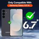 MOZOTER for Samsung Galaxy S25 FE Case with Magnetic,[Compatible with MagSafe][12Ft Military Dropproof][2*Screen Protector] Translucent Shockproof Holsters Case for S25 FE-Black