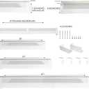 Baseboard Heater Covers with Left and Right Endcaps,Suit for Bathroom & Hydronic System for Replacing Old Cover Galvanized Steel Slip-On White (4ft)