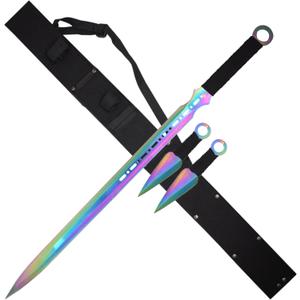 Fantasy Master Satin Finish Stainless Steel Sword (Dark Rainbow) Fantasy Master Satin Finish Stainless Steel Sword (Dark Rainbow)