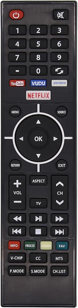Replacement Westinghouse Remote Control for Westinghouse TV Smart LED LCD HD 4K TV Remote Control for WE58UB4108 WE55UB4417 WD50UB4417 with Netflix, YouTube, VUDU, Pandora Hotkeys