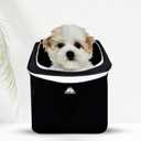 Dog Backpack Carrier  Pet Carrier Backpack for Cat and Dog Carrying Pet and Puppies for Outdoor Use Traveling Hiking -Safety Features (Black)