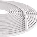 Storystore Backer Rod, 1/4" Diameter x 32.8' Length White EPDM Rubber Caulk Saver for Gaps and Weather Stripping Door Seal, Concrete Expansion Joint Filler