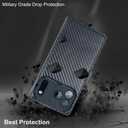 Magnetic Detachable Wallet Case for iPhone 17 Pro Max, Compatible with MagSafe Built-in 3-Ways Kickstand & RFID Blocking Card Slots, Carbon Fiber Leather Flip Case with Stand (Black)