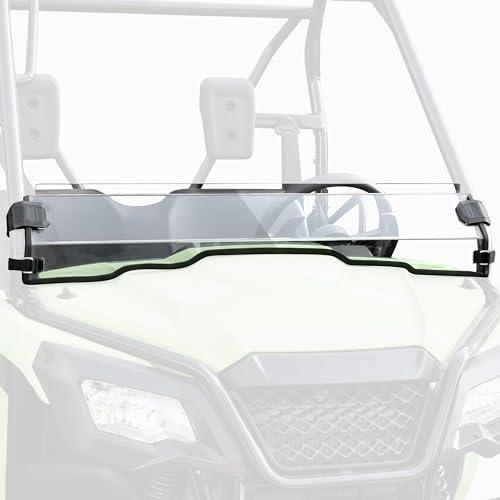 SAUTVS Front Half Windshield for Honda Pioneer 520 500 2015-2025, Clear Durable Front Half Windscreen for Honda Pioneer 520 2021-2023 2025, Pioneer 500 2015-2023 Accessories