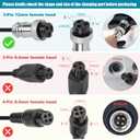 36V 1.8A Female 3-Pin XLR Lead Acid Battery Charger with 3-Prong Inline Power Supply Cord for 36V Boreem Jia, Minimoto, Rad2Go, Electric Scooter, ATV, Go Kart, with 3-Prong Inline Female Connector