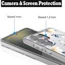 Ranz Case for Galaxy S25 Ultra, Anti-Scratch Shockproof Series Clear Hard PC+ TPU Bumper Protective Cover Case for Samsung Galaxy S25 Ultra (6.9") - Lily Flower