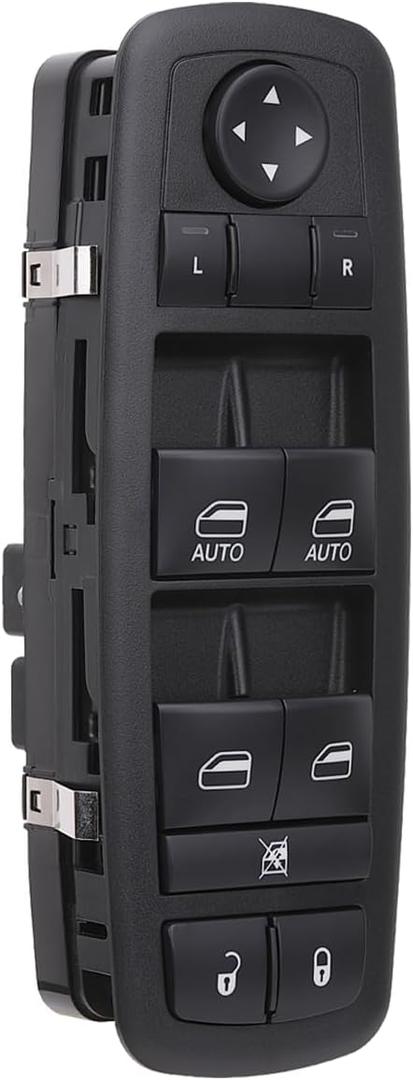 Power Window Switch Main Control Button Compatible with 2016-2018 Ram 1500 2500 3500, 11-19 Dodge Charger, 11-12 Dodge Journey, 11-20 Chrysler 300, 15-17 Chrysler 200, Replaces OEM 68231805AA