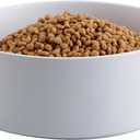 White 8 in Dog Bowl Ceramic for Medium Sized Breed,Retrievers,7.6 Cups Non Slip Heavy Weighted Dog Food Water Dish,Modern Big Pet Bowl Large