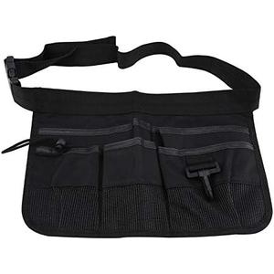 Garden Decoration Multi Pockets Electrician Tool Pouch Bag Multi Propose Waist Bag Thicken Belt, Home Gardening (Black)