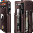 Airtag Wallet for Men,with Money Clip 10 Cards Metal Case Smart Slim Pop Up Credit Card Holder Flip with Magnetic Closure RFID Blocking wallet with Gift Box