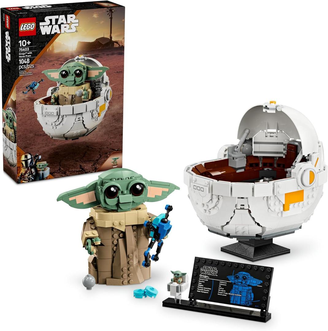 LEGO Star Wars Grogu with Hover Pram Building Toy Set - Star Wars Toy for Kids, Boys & Girls, Ages 10+ - Gift Idea for Birthday - 75403