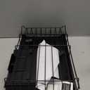 GSlife Small Dish Drying Rack for Kitchen Counter with Drainboard - Compact Dish Drainer for RV, Camper and Apartment, Rust-Resistant Wire Rack with Utensil Holder, 15"L x 10" W, Black