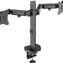 WALI Dual Monitor Mount, Monitor Arm Fits 2 Screens up to 32 inch, Dual Monitor Stand for Desk 19.8 lbs Weight Capacity per Arm Fully Adjustable Designed for Home Office (M002N), Black