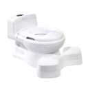 The First Years Super Pooper Potty Training Toilet Plus Potty Seat with Foot Rest White 2-in-1 Toddler Toilet Seat and Potty Chair