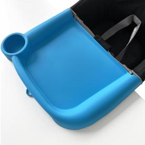Silicone Baby Dining Tray Compatible with Inglesina Fast Table Chair & Other Hook-On High Chairs,Portable Clip-On Fast Table Chair Baby Tray, Dishwasher Safe & BPA Free (Blue)
