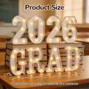 Graduation Decorations GRAD 2026 Light up Numbers Class of 2026 Decorations College Preschool Kindergarten High School Grad Party Decor Centerpieces LED Letters Sign Tables Wall Decor