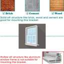 Daisypower Window AC Bracket,Window Air Conditioner Support Brackets Light Duty,Sturdy Structure AC Unit Bracket,Up to 85lbs, 5,000~12,000BTU(S)