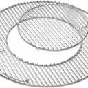 Stainless Steel Cooking Grate for Weber, 22.5 inch Charcoal Grills, Kettle, Performer, Master-Touch, 8835 Hinged Cooking Grate Grids for Weber