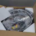 13" Small Low Profile Ceiling Fans with Lights and Remote, LED Fan Light, Modern Fandelier Compact Ceiling Fans Flush Mount for Bedroom Small Room (Black 001)