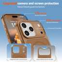 SUPFINE Magnetic for iPhone 17 Pro Case (Compatible with MagSafe)(Military Grade Drop Protection)(Camera Protection) Translucent Matte Shockproof Phone Cover,Brown