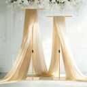 Vincidern 2pcs Adjustable Backdrop Stand for Wedding/Party, Heavy Duty Metal Backdrop Stand for Birthday Party, Baby Shower, Events Decorations, Gold (Adjustable Height from 2.6FT to 8FT)