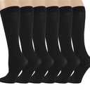 Different Touch 6 Pairs Pack Women Stretchy Spandex Trouser Socks Opaque Knee High