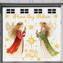 20 Pcs Christmas Garage Door Decoration Magnets Xmas Angel Door Decorations Holy Night Christmas Car Magnets Stickers Decals for Holiday Party Supplies for Home Refrigerator Car DIY (Shiny)