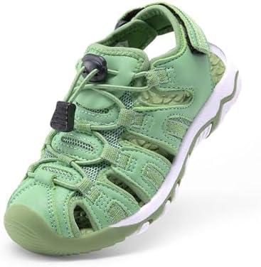 DREAM PAIRS Boys Girls Summer Outdoor Athletic Sport Sandals Walking Hiking Hook and Loop Adjustable Multicolor for Toddler/Little/Big Kids, size US: 2