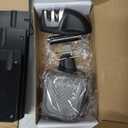 Home Hero High Carbon Stainless Steel Kitchen Knife Set - Chef Knives & Two-Stage Sharpener - Ergonomic Handles & Precision Cutting - Acrylic Cutlery Block & Easy Access Storage - 20 Pc, Black