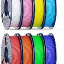 250g High Speed SUNLU PETG Filament 1.75mm Bundle, 250g Spool, 8 Rolls, White+Red+Orange+Yellow+Green+Sky Blue+Blue+Pink
