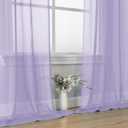 OVZME Lavender Sheer Curtains 84 Inches Long 2 Panels - Soft Light Filtering Window Sheer Panels for Living Room/Bedroom, Top Dual Rod Pocket, 1 Pair, Each 42Wx84L Inches