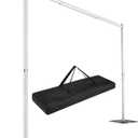 Hecis Pipe and Drape Backdrop Stand,8ft x 10ft Backdrop Stand, Adjustable Metal Heavy Duty Wedding Background for Parties Birthday Party Baby Shower Wedding Decorations