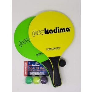 Paddle Raquet Ball Set-Solid Colors-Bundle Pack (4balls Included) (Green/Yellow)