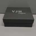 VJH confort Women's Ankle Boots,Lace-up Round Toe Comfortable Low Heel Dress Booties with Side Zipper (8.5, Navy)