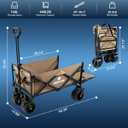 Collapsible Beach Wagon Cart with Wheels 440LBS Large Capacity