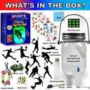NUMI'SMILE Sports Nightlight Gifts for Boys, DIY Kids Crafts Ages 3 4 5 6 7 8-12 Years Old, Baseball, Soccer, Basketball, Football Gifts, Hockey, Tennis, Surfing Art Kit, Medium