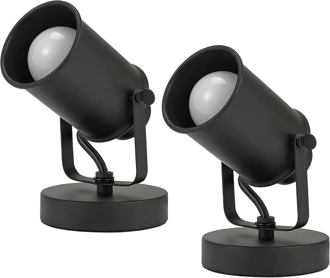 Catalina Lighting Modern Multipurpose Spotlight Desk or Wall Mount Accent Lamp, 6", Dark Bronze, Set of 2
