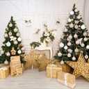 Lunmon 64 Pcs Neutral Christmas Ball Ornaments Champagne Gold White Christmas Tree Decorations Set 1.6/1.97/2.4 Inch Shatterproof Glitter Matt Xmas Baubles Neutral Ornaments for Xmas Tree Home Decor