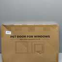 Unbreakable PC Cat Door for Window – 100% Polycarbonate | No Metal Frame & Glass | Fits 32"-37" Width Window, 1-Min Install, Adjustable Window Cat Door Insert with 4 Locking Models