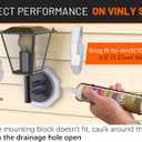 Vinyl Siding Mounting Blocks Kit with Built-in Electrical Box - 8141 Vertical Siding Lamps Mounting Plate - Ideal for 1/2"" Lap Siding - White Finish 1 Pack