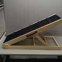 Dog Ramp for Bed - Foldable Small to Large Dog Ramp for Couch - 6 Adjustable Height from 12" to 24" - Stairs with High Traction Mat - Wooden Portable Ramp for Dogs to Get on Bed Couch Car Up to 200LBS (Burlywood(black))