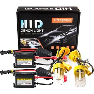 H7 HID Headlight Bulbs 6000K Xenon White with 55W DC Slim HID Ballast by Yifengshun Super Bright Xenon HID Light Bulb for Auto High / Low Beam (2 Xenon Bulbs + 2 Ballasts)