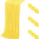 3 Pack Lemon Yellow Cheesecloth Table Runner, 17 x 108 Inch, Gauze Cheese Cloth Table Runner Rustic Sheer Runner for Wedding Birthday Party Baby Shower Table Decor(Lemon Yellow)