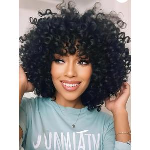 Gowit Gogo Curl Crochet Hair 8 Inch 6 Packs Short Curly Crochet Hair for Black Women Black Deep Ocean Wave Crochet Hair Synthetic Crochet Braids (8inch,1B)